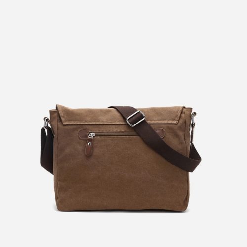 Sac Bandoulière Quotidien Gris – Coton – Parfait Bureau, école – 33x26x8 Cm – Uni